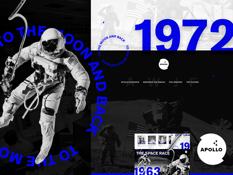 Space race website concept
